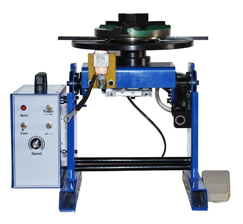 110V 50KG Duty Welding Positioner Turntable with 200mm Chuck Positive Inversion
