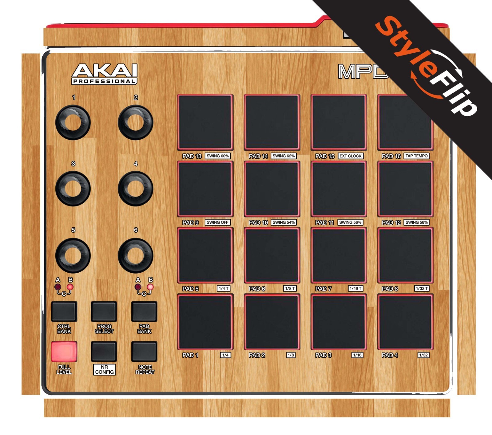 Akai MPD 218 Skin | Wood #5 | Protective Decal | StyleFlip Skins