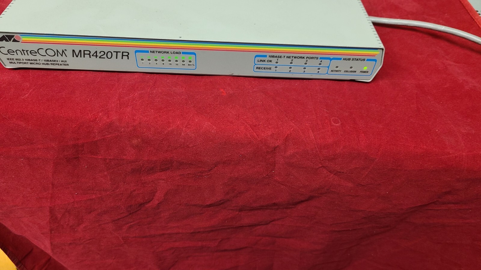CentreCOM AT-MR420TR 802.3 10BASE-T 10BASE2 LAN RJ-45 & BNC Network Hub Repeater
