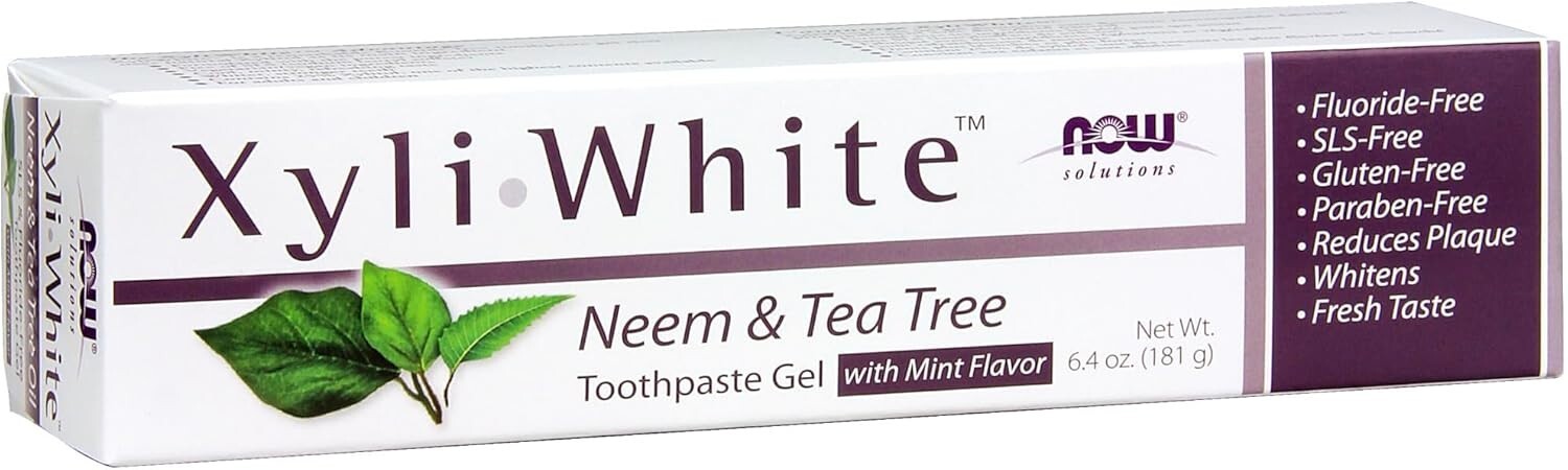 NOW FOODS Xyliwhite Neem & Tea Tree Toothpaste Gel 6.4 oz