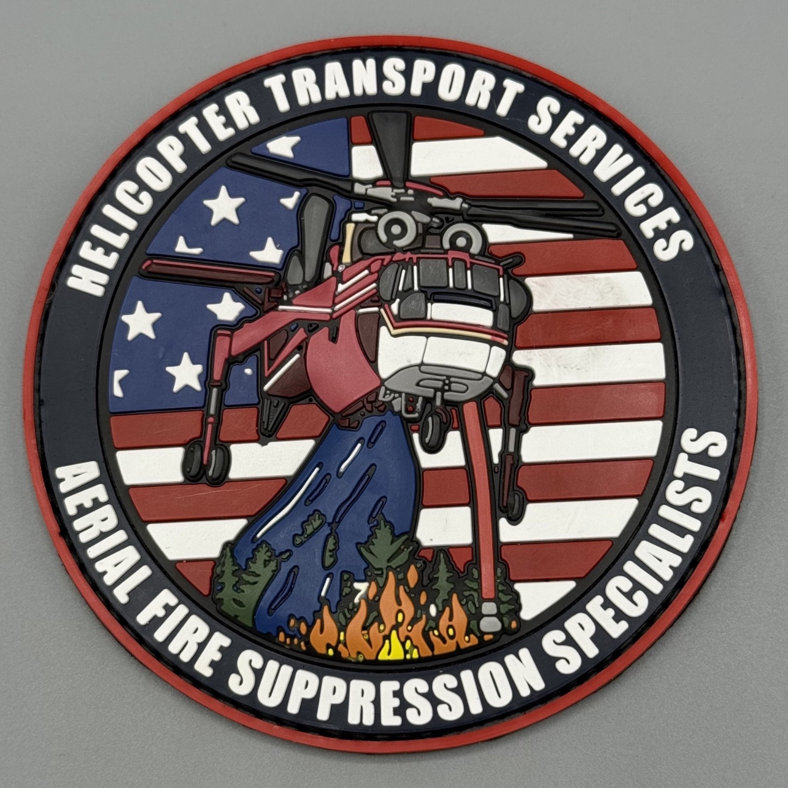 U.S. Helicopter Transport Services Patch Aerial Fire Suppression Specialists