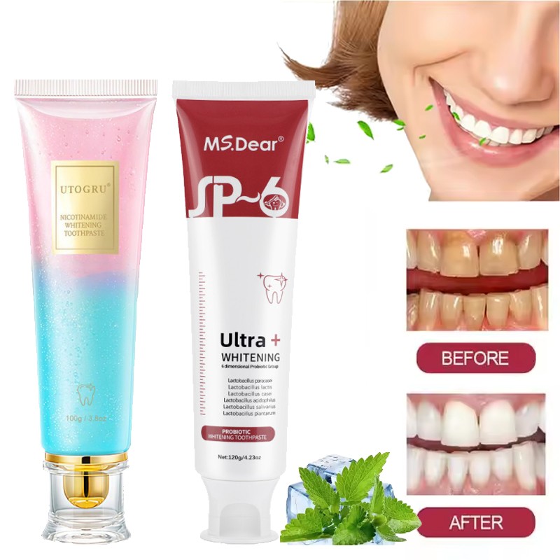 Niacinamide Intensive Whitening Toothpaste Fresh Breath Teeth Cleaning Natural~