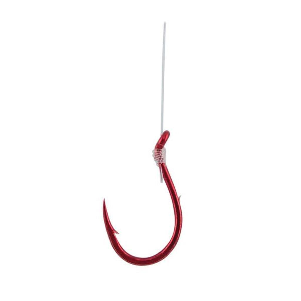 Gamakatsu Snelled Red Single Egg Fishing Hooks Package of 10 Choice of Sizes