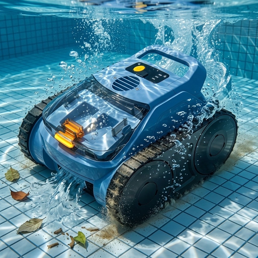 Automatic Cordless Robotic Pool Vacuum for Inground Above-Ground 2150 Sq. Ft