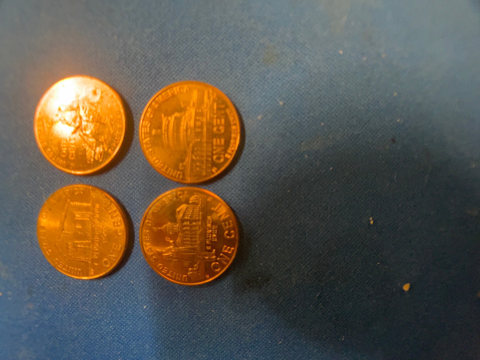 Complete Set Lincoln Bicentennial 2009 Cent PHILADELPHIA From Mint Rolls 4 Coins