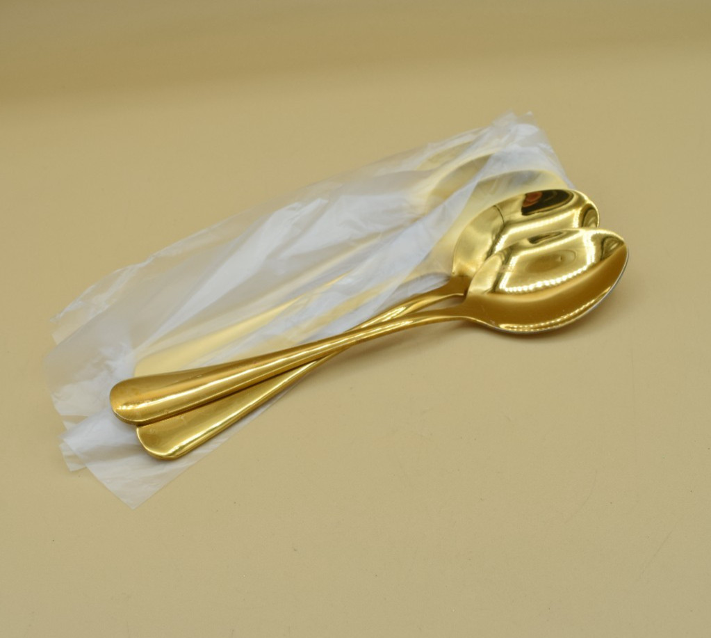 5 Pieces Stainless Steel Gold Color TeaSpoons