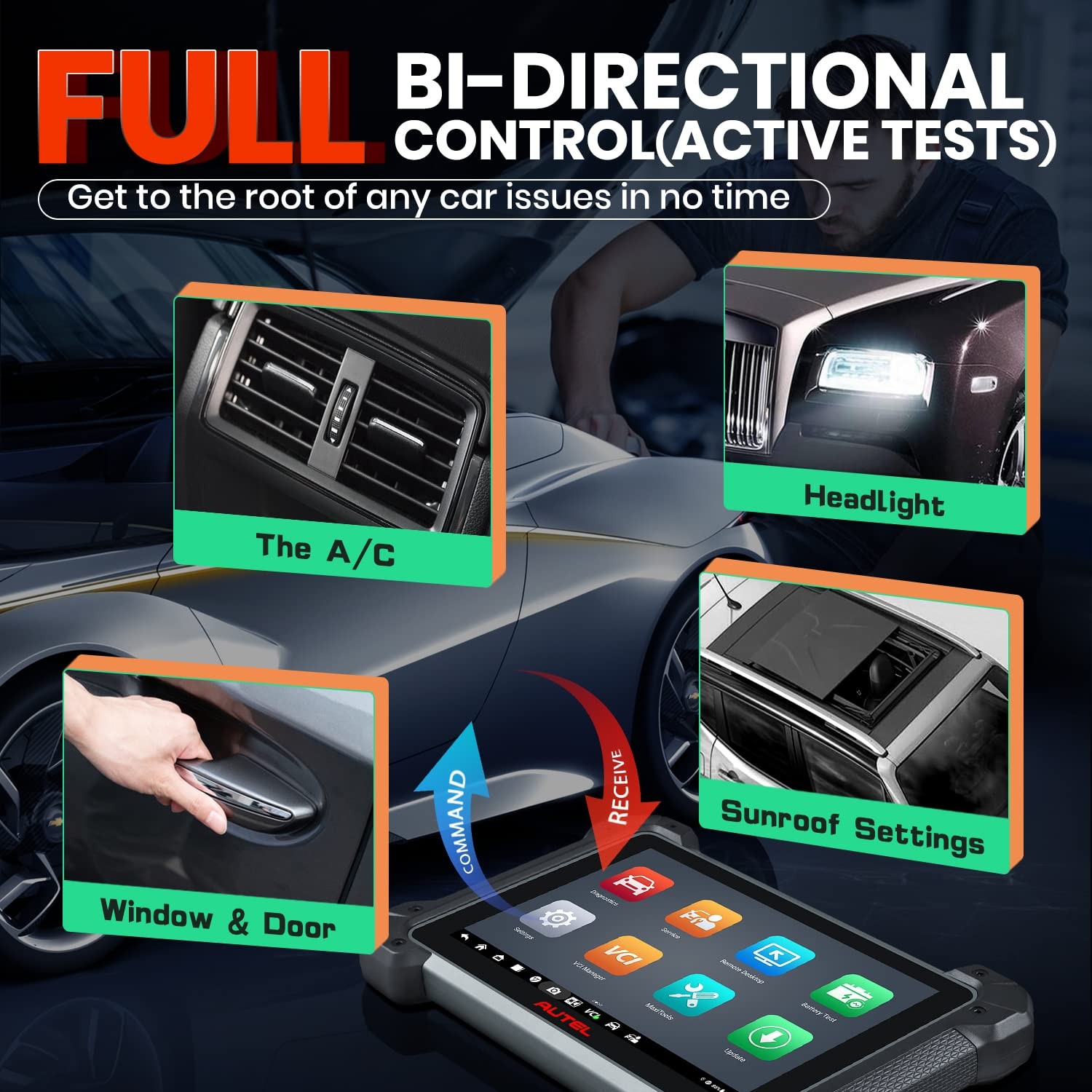 Autel MaxiCOM MK908 II as MS908S PRO II Elite PMI Coding OE Diagnostic Scanner
