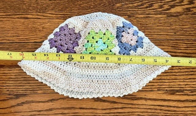 HANDMADE Crochet MOMMY AND ME Granny Square 100%COTTON YARN colorful Bucket Hat