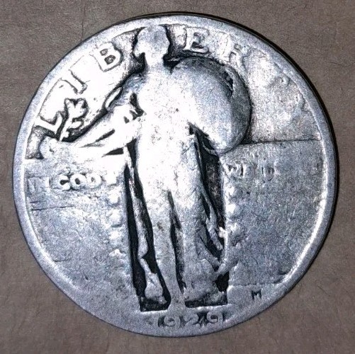 1929 Standing Liberty Quarter Dollar 90%