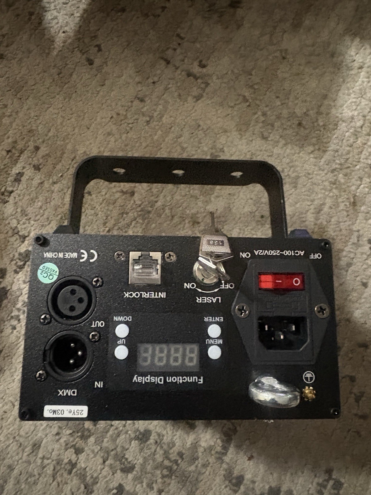 Wonsung 2W RGB Full Color DMX Stage Lighting Effect, LCD Display, 25W, 0.3L