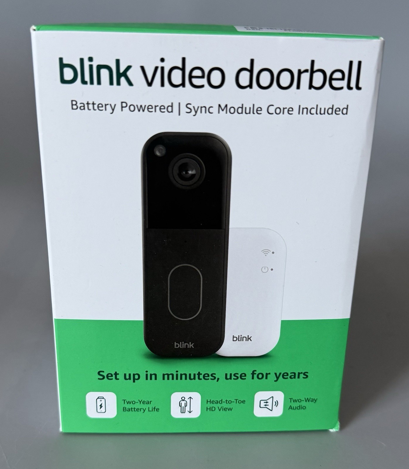 Blink Video Doorbell w/ Sync Module 2nd Gen Battery Bowered — New Factory Sealed