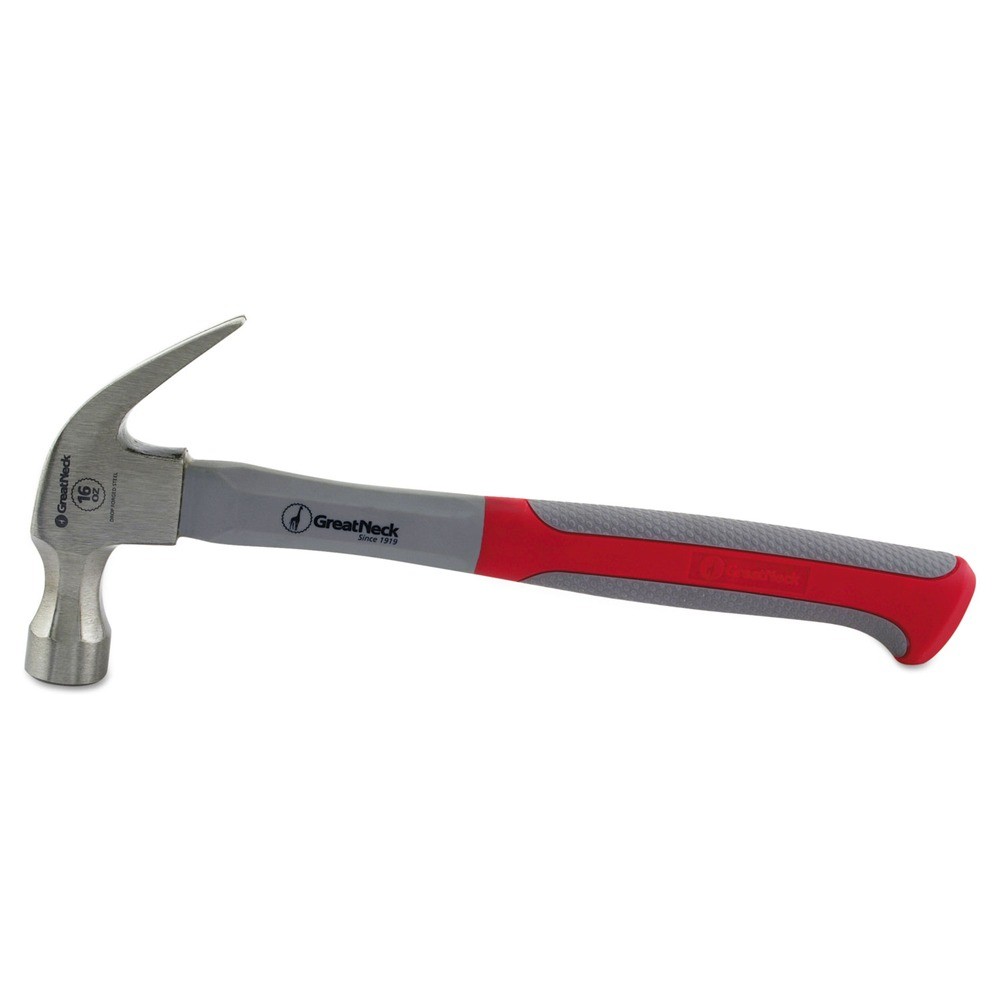 Great Neck HG16C 16 oz. Claw Hammer - Orange Fiberglass Handle New