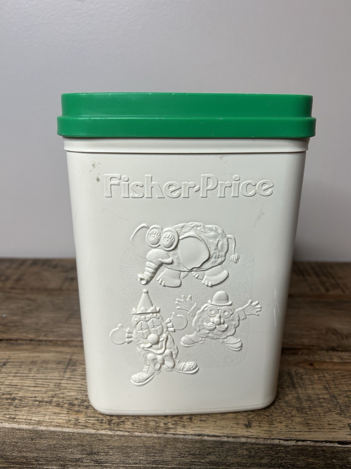 Vintage 1980 Fisher Price CRAZY CLAY CHARACTER Toy Set with Container Play Doh