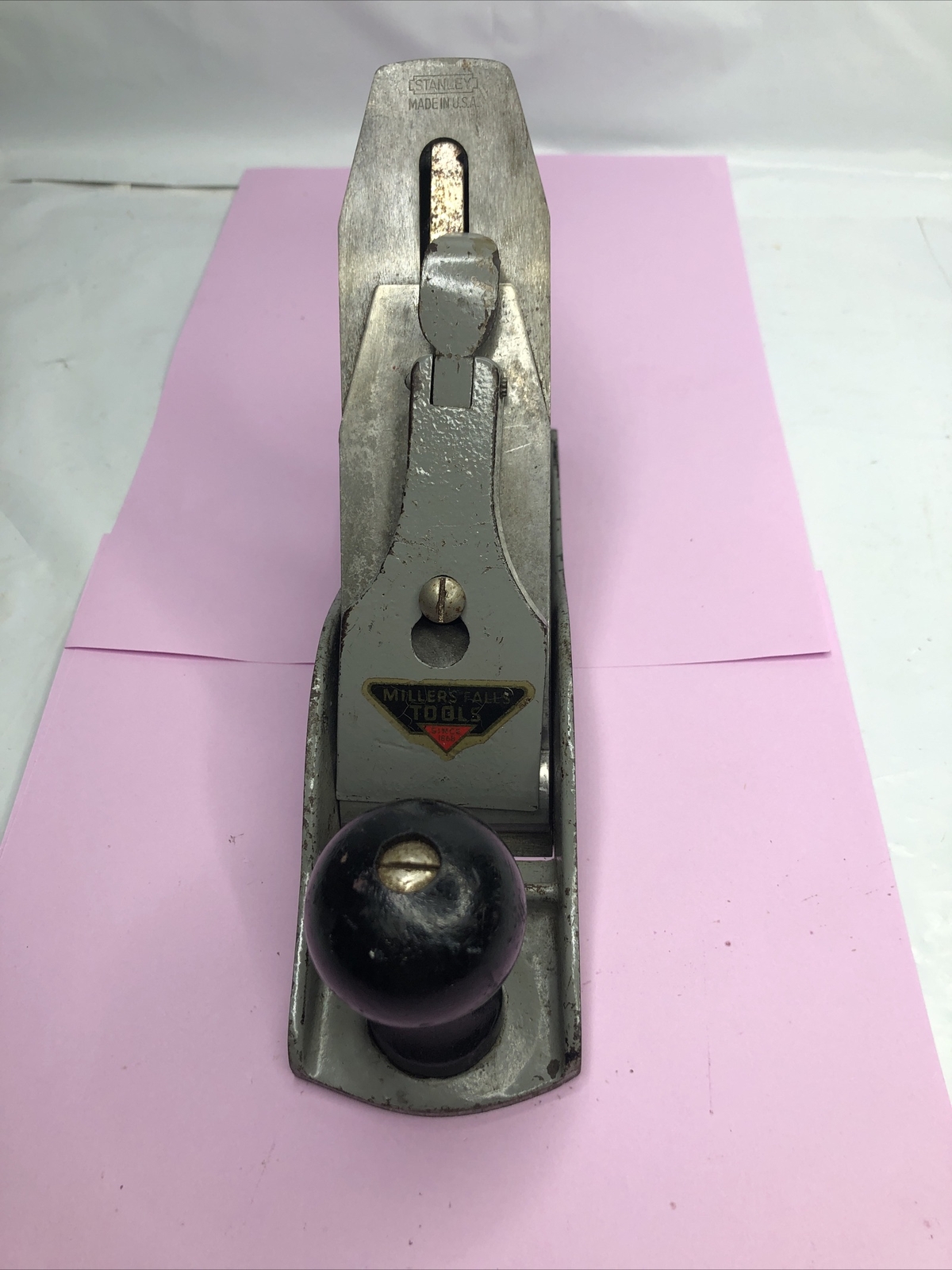 Vintage MILLERS FALLS No. 9 Smooth Bottom Wood Plane like stanley