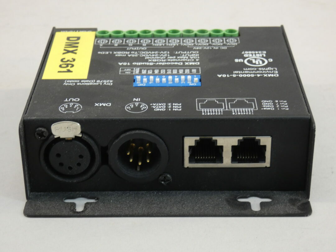 Environmental Lights DMX-4-5000-5-10A DMX Decoder-Studio, RGBX