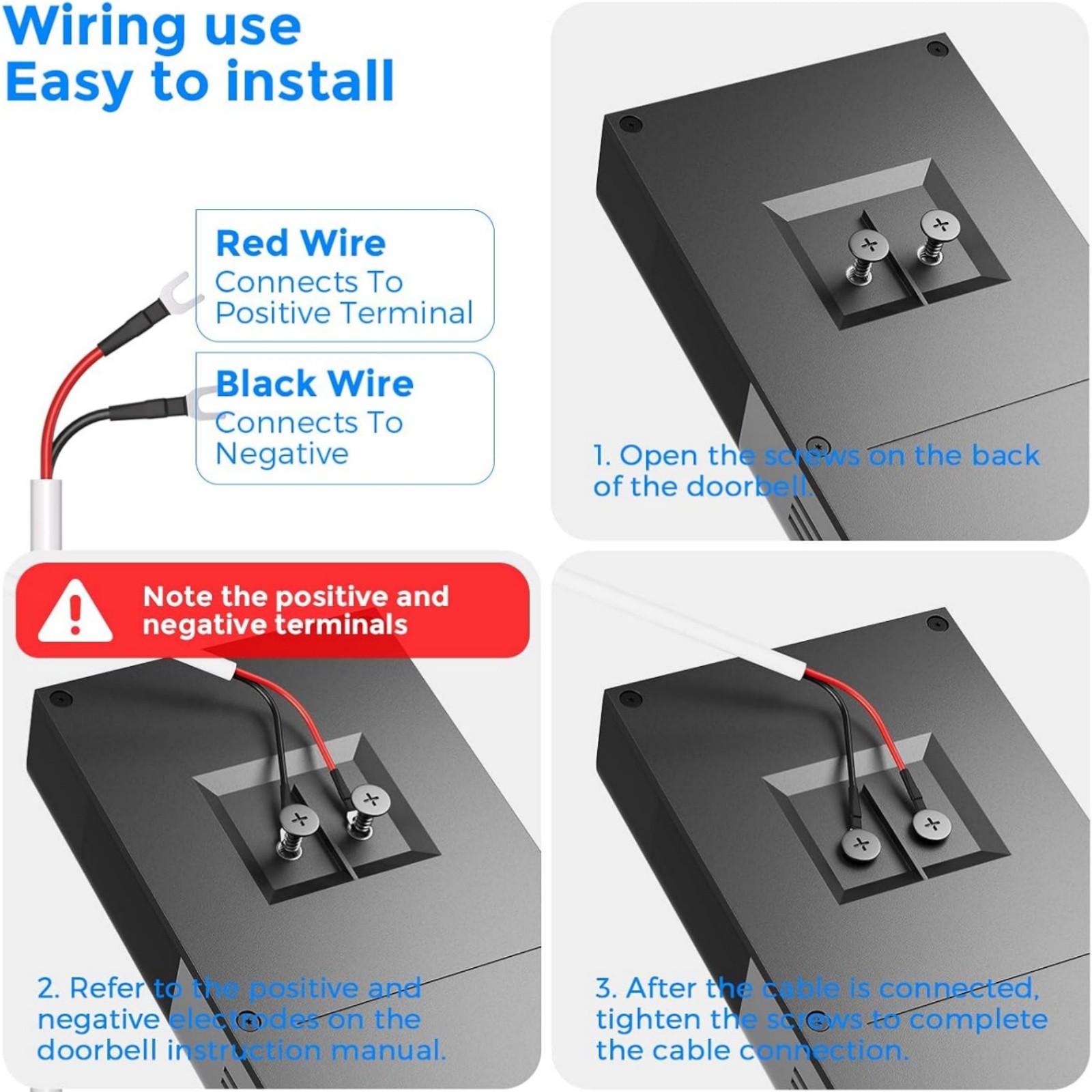 4W Solar Panel Charger for Ring Video Doorbell 3 4 with 21% Module Efficiency