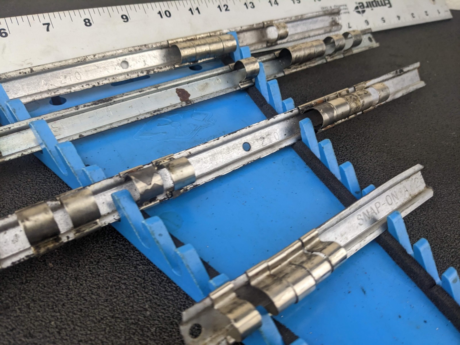 Snap-on Metal Socket Rack Rail Lot USA