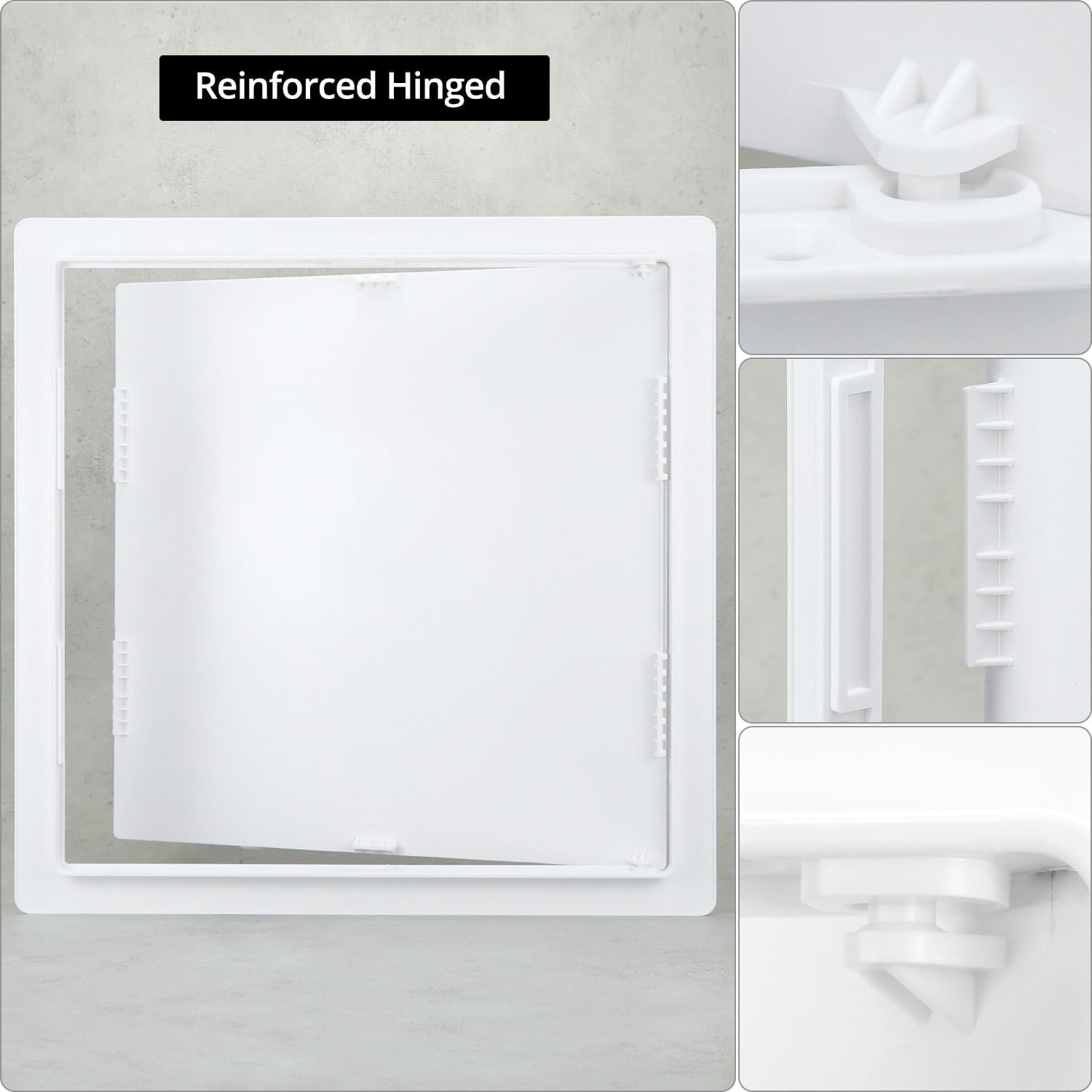 Access Panel for Drywall 18x18 inch Wall Hole Cover Access Door White Plastic