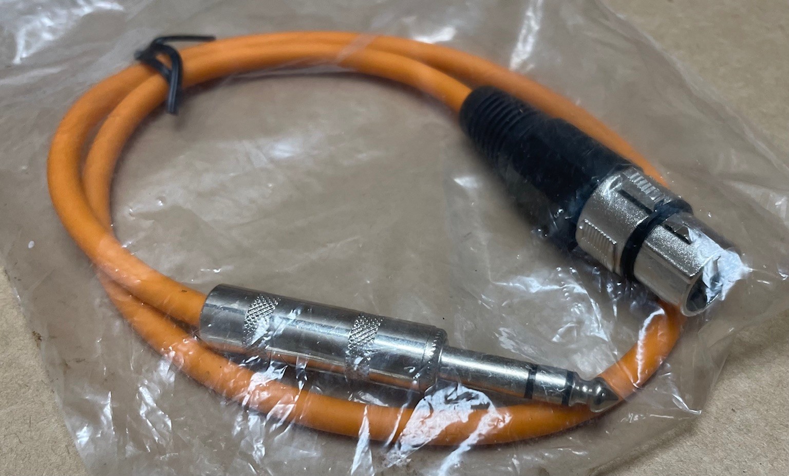 2-PACK (2 Different Colors) - 1/4" TRS to XLR Female - 2ft Patch Cables - ***NEW