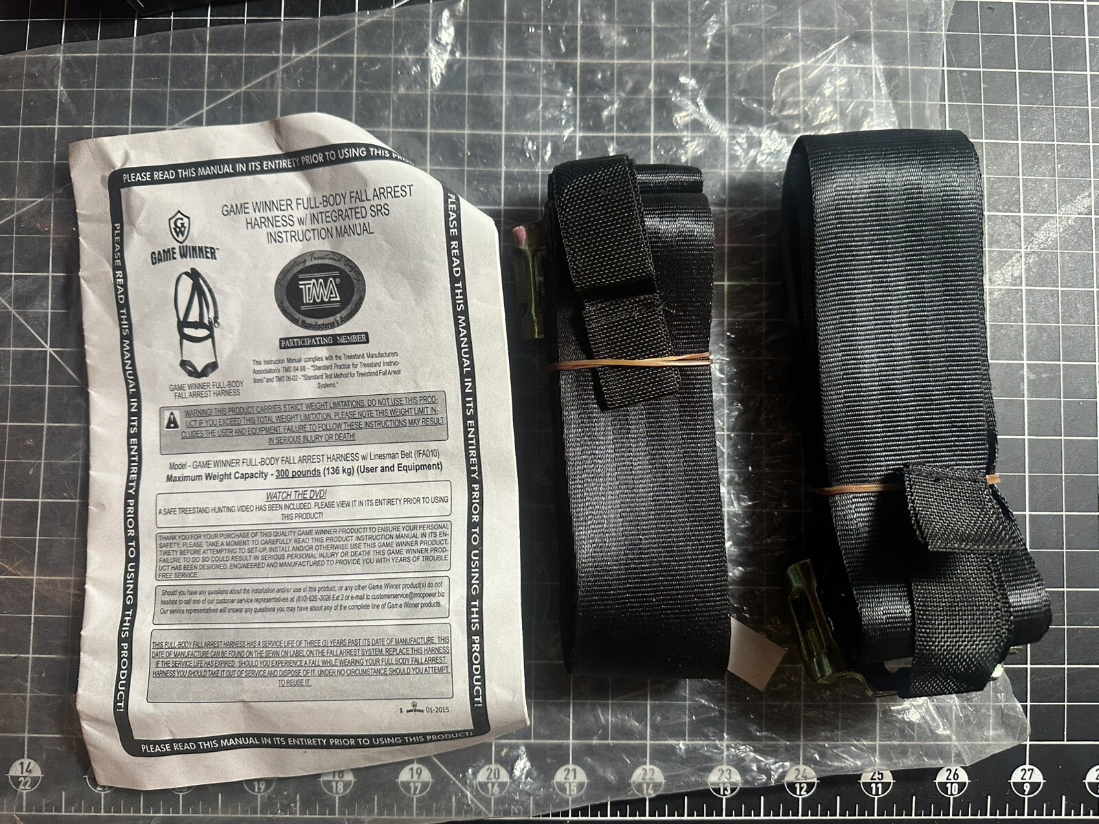 Game Winner Full-Body Fall Arrest Harness + Linesman Belt open bag never used