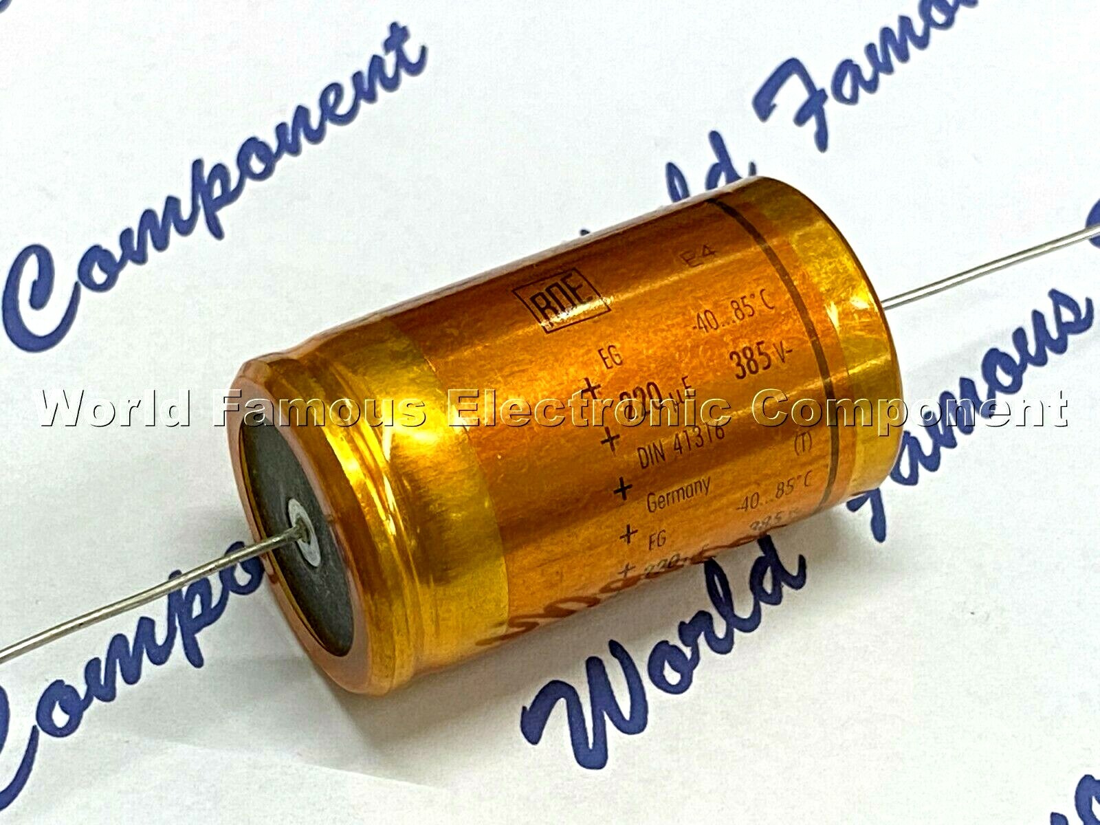 1pcs - ROE EG 220uF 385V Axial Electrolytic Capacitor - For Audio NOS