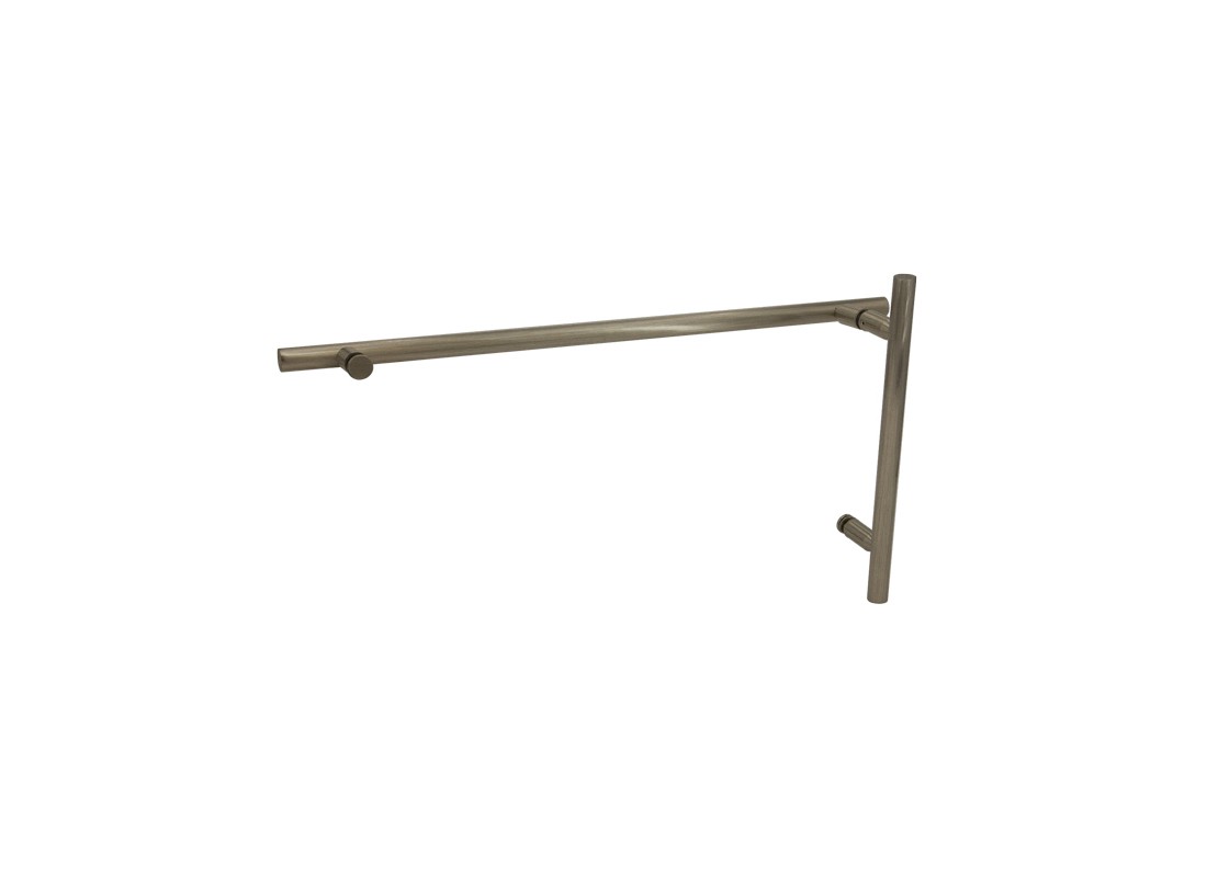 FHC LHTB8X18BBRZ 8" x 18" Ladder Pull/Towel Bar Combo - Brushed Bronze