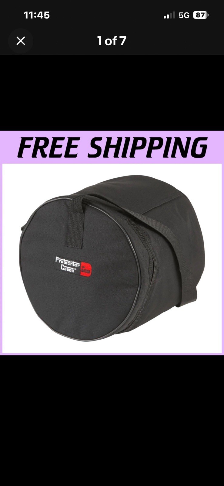 Protechtor Series Drum Bag 12"x10" Tom New With Tags Free Shipping