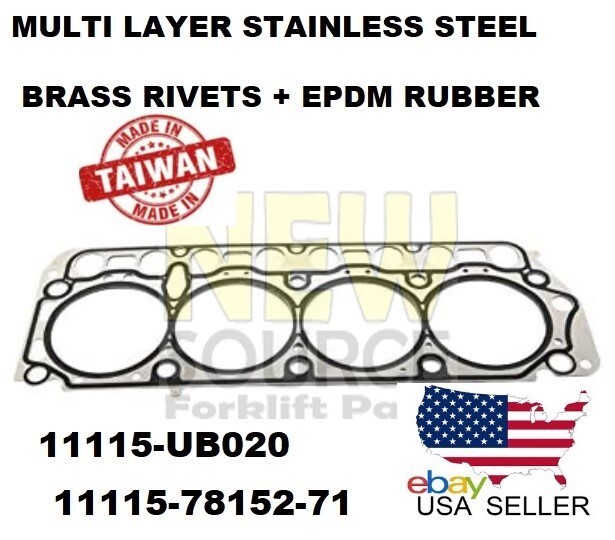 11115-78152-71 11115-UB020 STAINLESS STEEL LAYER HEAD GASKET TOYOTA 4Y JT144-MTF