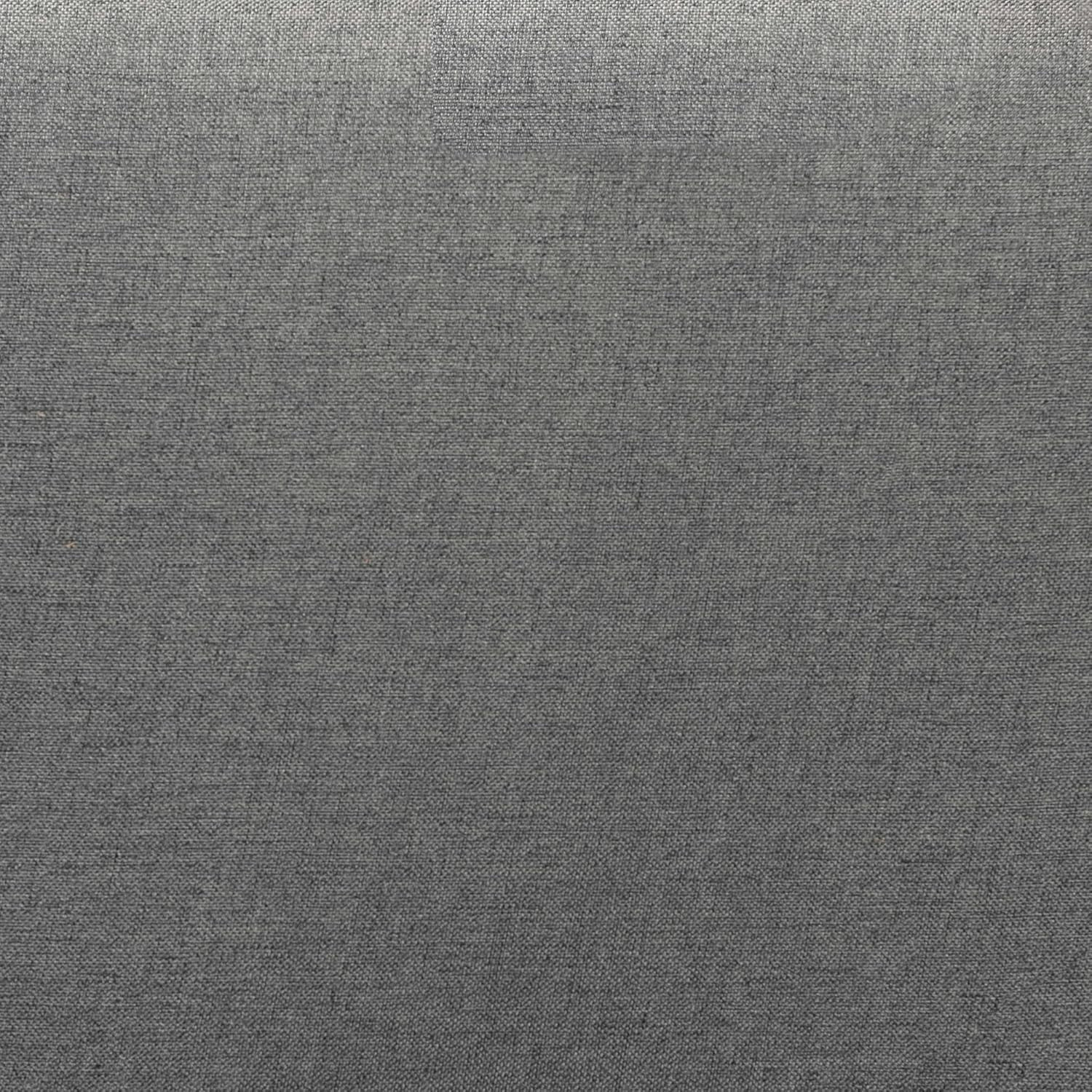 Modern Dark Grey Fabric Twin Headboard with Walnut Brown Finish