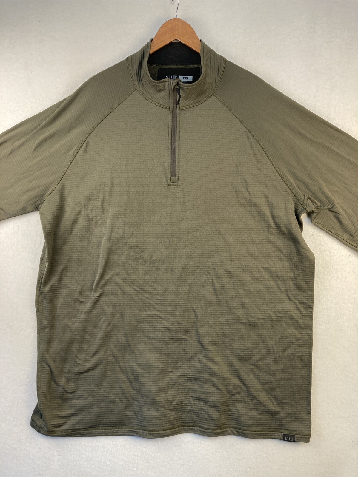 511 Tactical Series Rapid Assault Shirt Mens 2XL Long Sleeve 1/4 Zip Green GUC