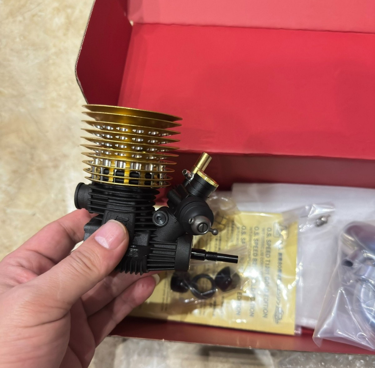 OS Speed T1201 Gold Edition 80th Anniversary Nitro RC Car Engine Motor T-1070SC