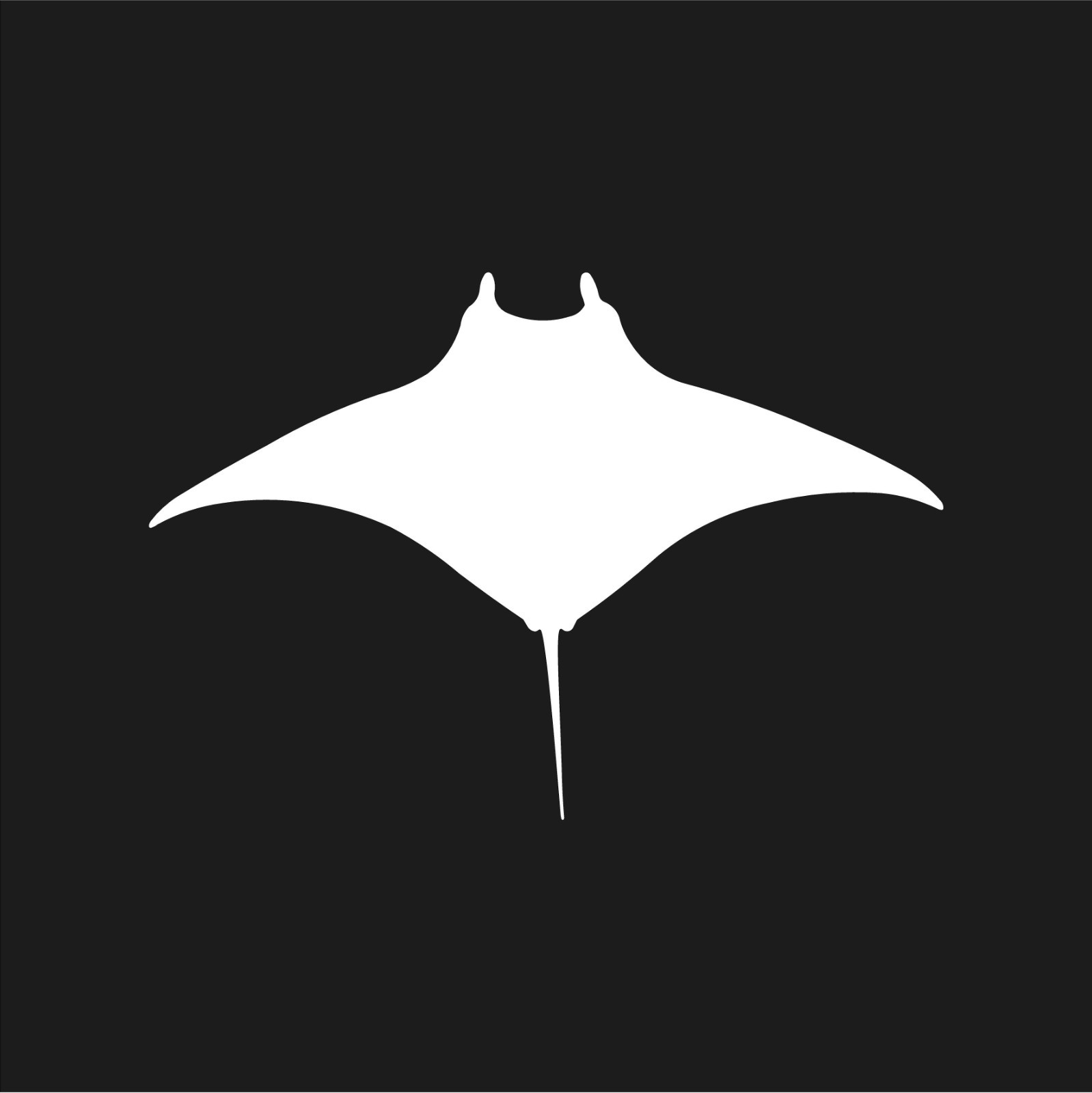 Manta Ray outline Vinyl Decal Window Ocean Wild Life Laptop Sticker