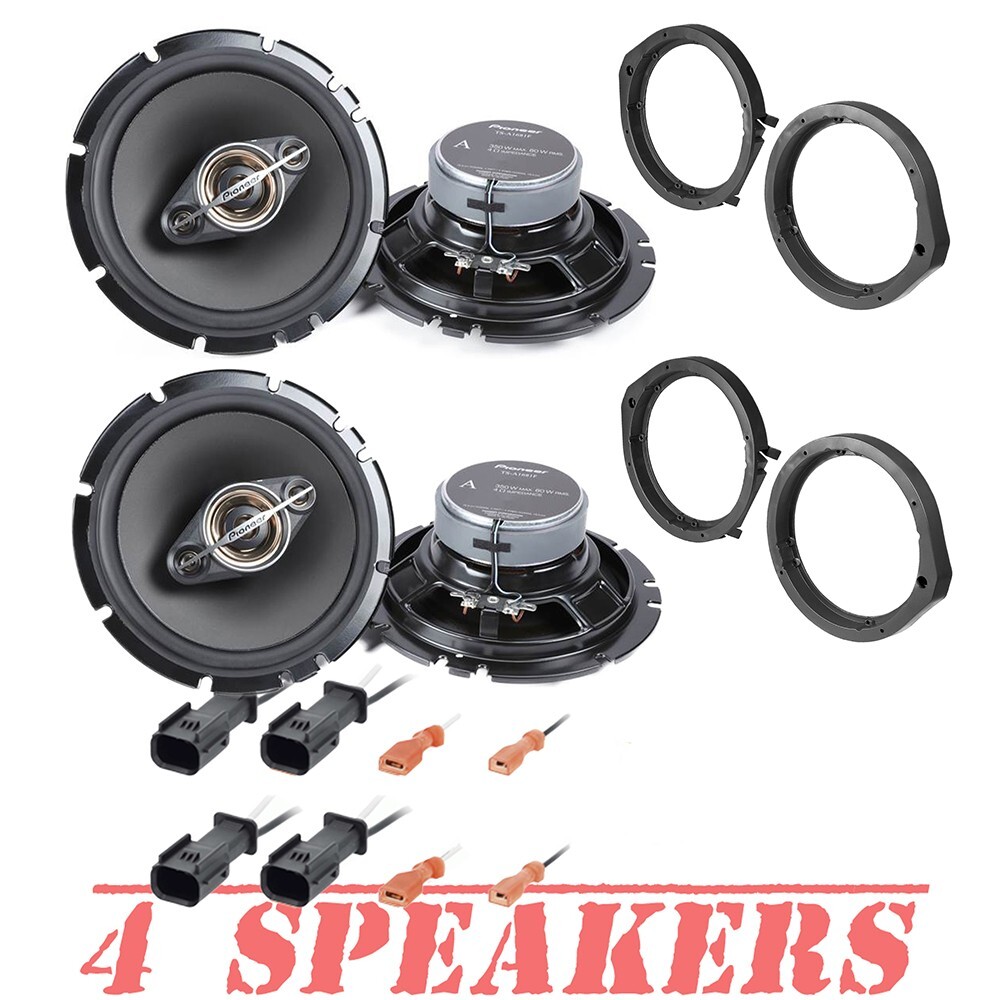 Pioneer 350 Watt Front & Rear Speakers for 2023-up Honda Accord & 2022-up Civic