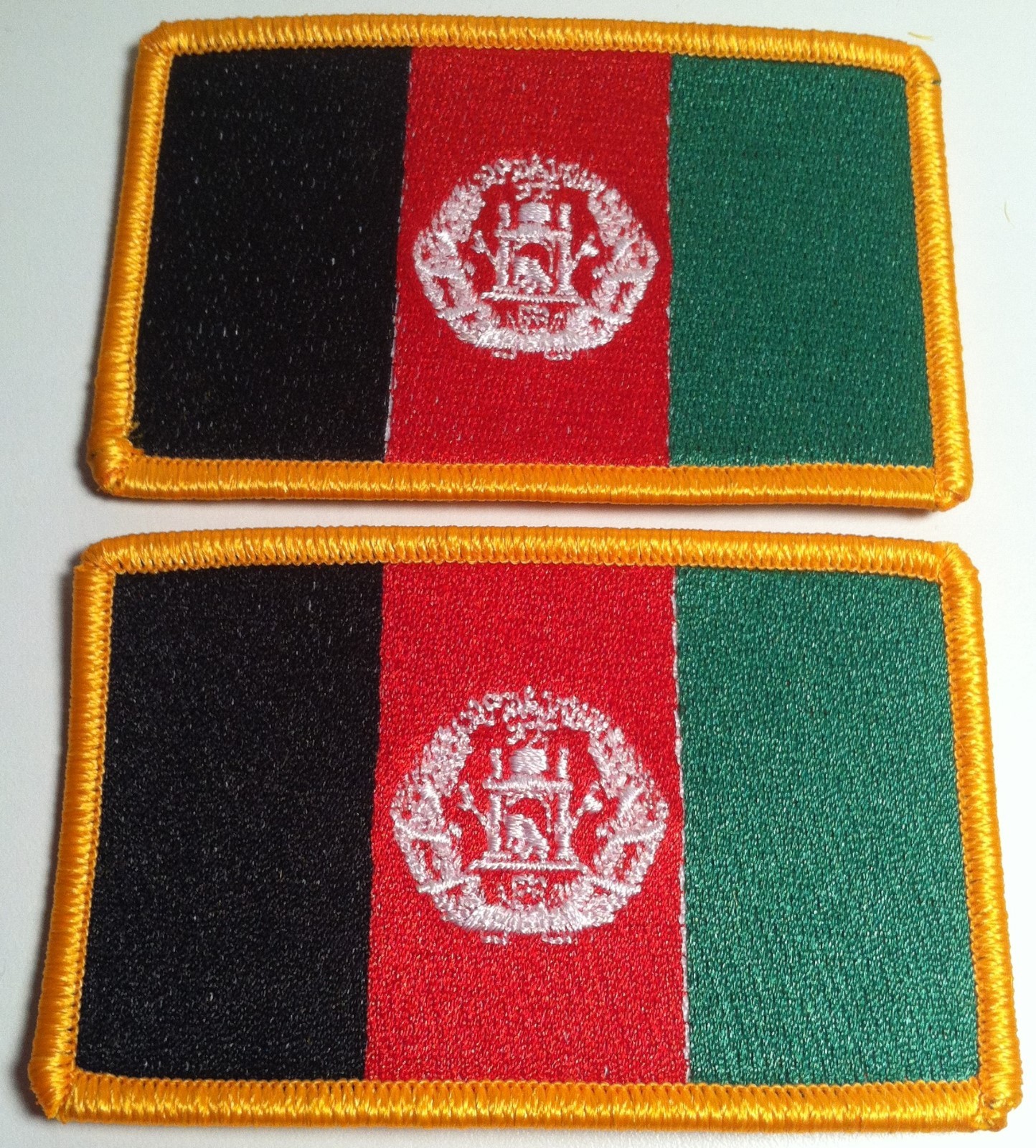 2 AFGHANISTAN Flag Patch with Hook & Loop fastener Military AFGHAN Emblem #5