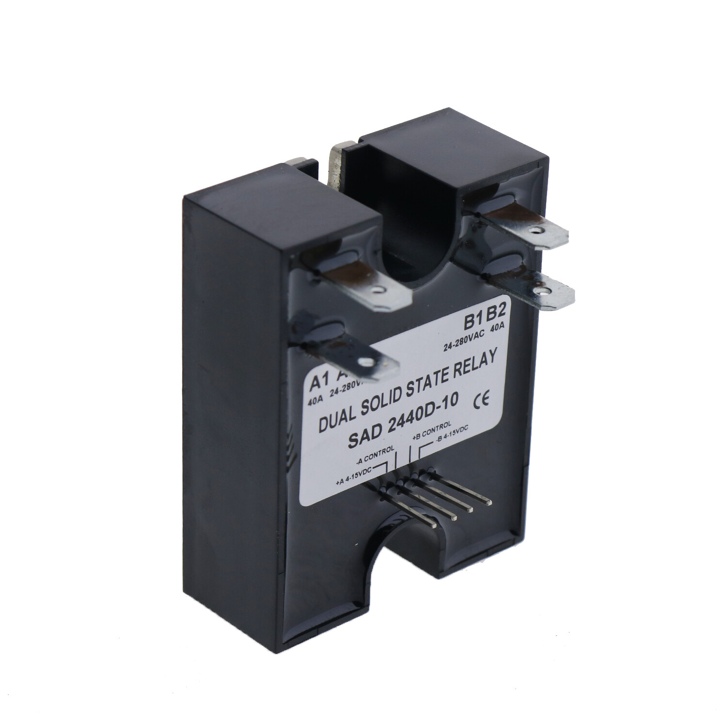Dual Solid State Relay SSR 4-15VDC Input 24-280VAC Output 40A D2440D-10