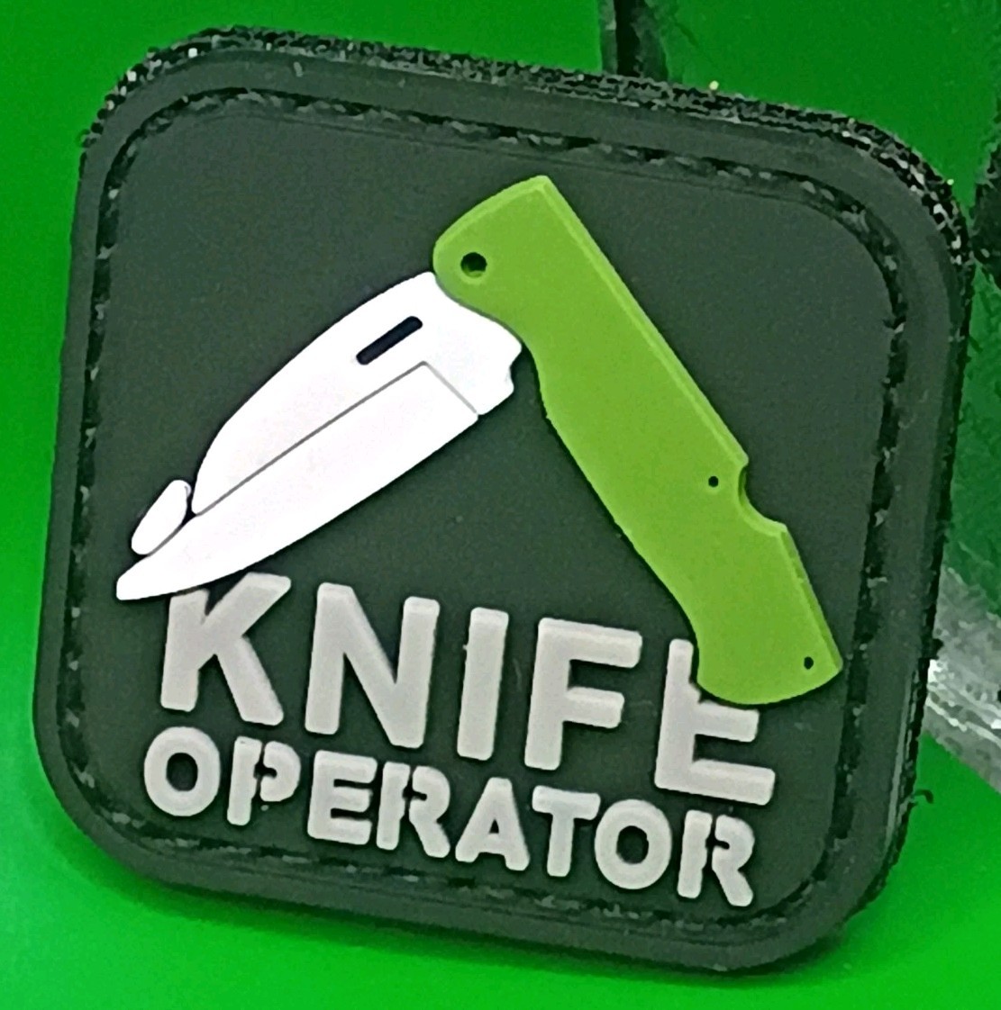 Tactical PVC Morale Patch Set Skull Helmet Scythe 333 Knife Operator Hook & Loop