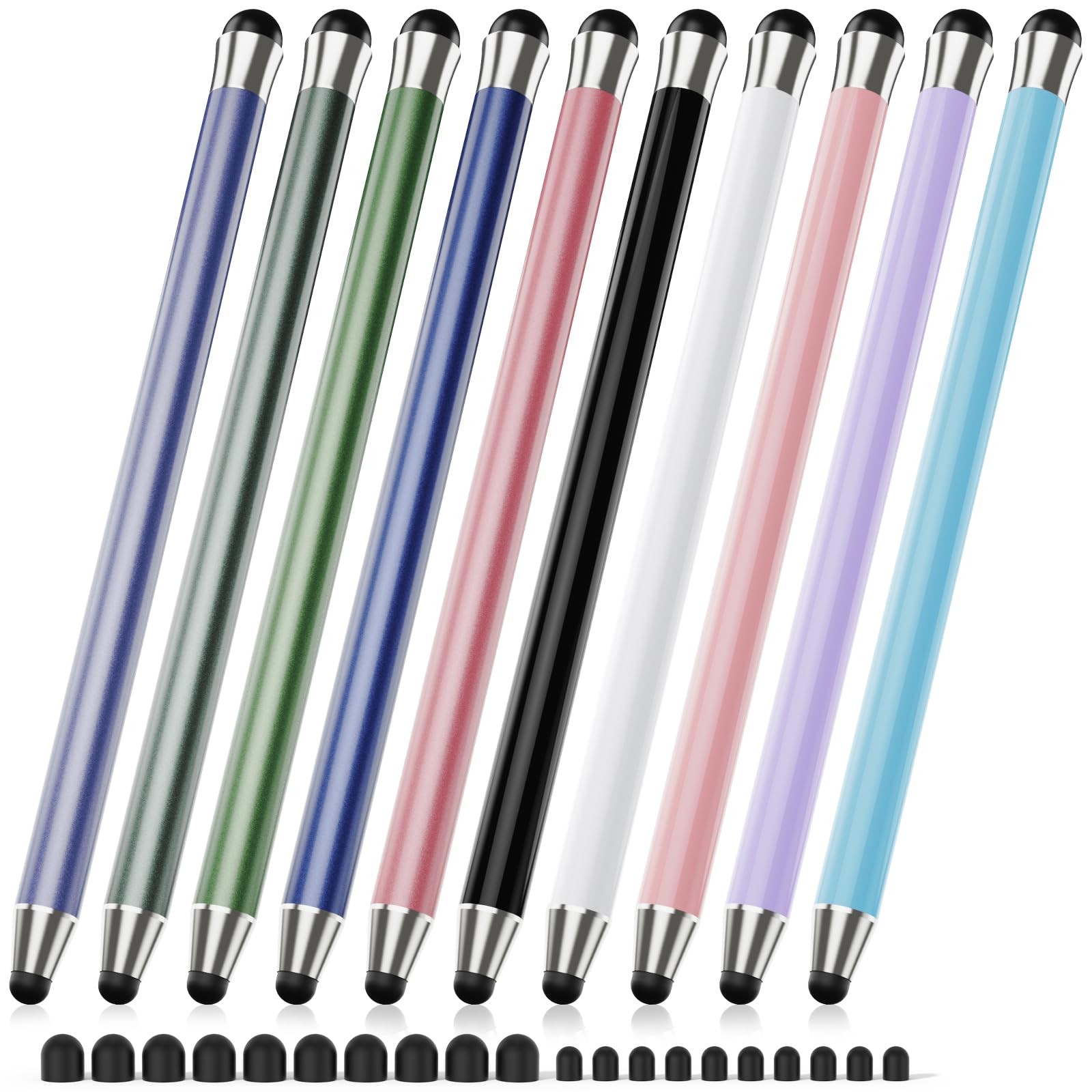 10Pcs Stylus Pen Universal Capacitive Touch Screen Dual Tip Fiber Tip
