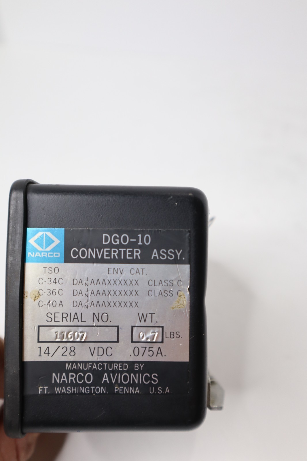 Narco DGO-10 Converter Assy 14/28 VDC