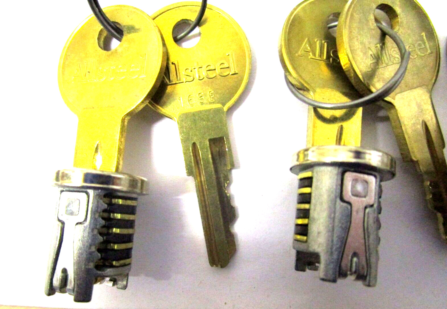 2 CompX Timberline Removable LOCK PLUGS w/Keys  Polished Nickel C100LP-14A