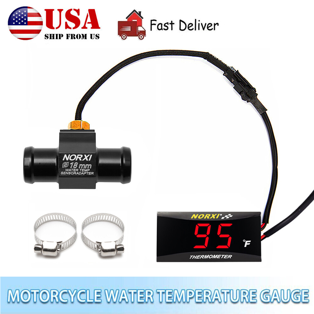 Koso MotorcycleWater Temperature Norxi Gauge thermometer Fahrenheit Meter red