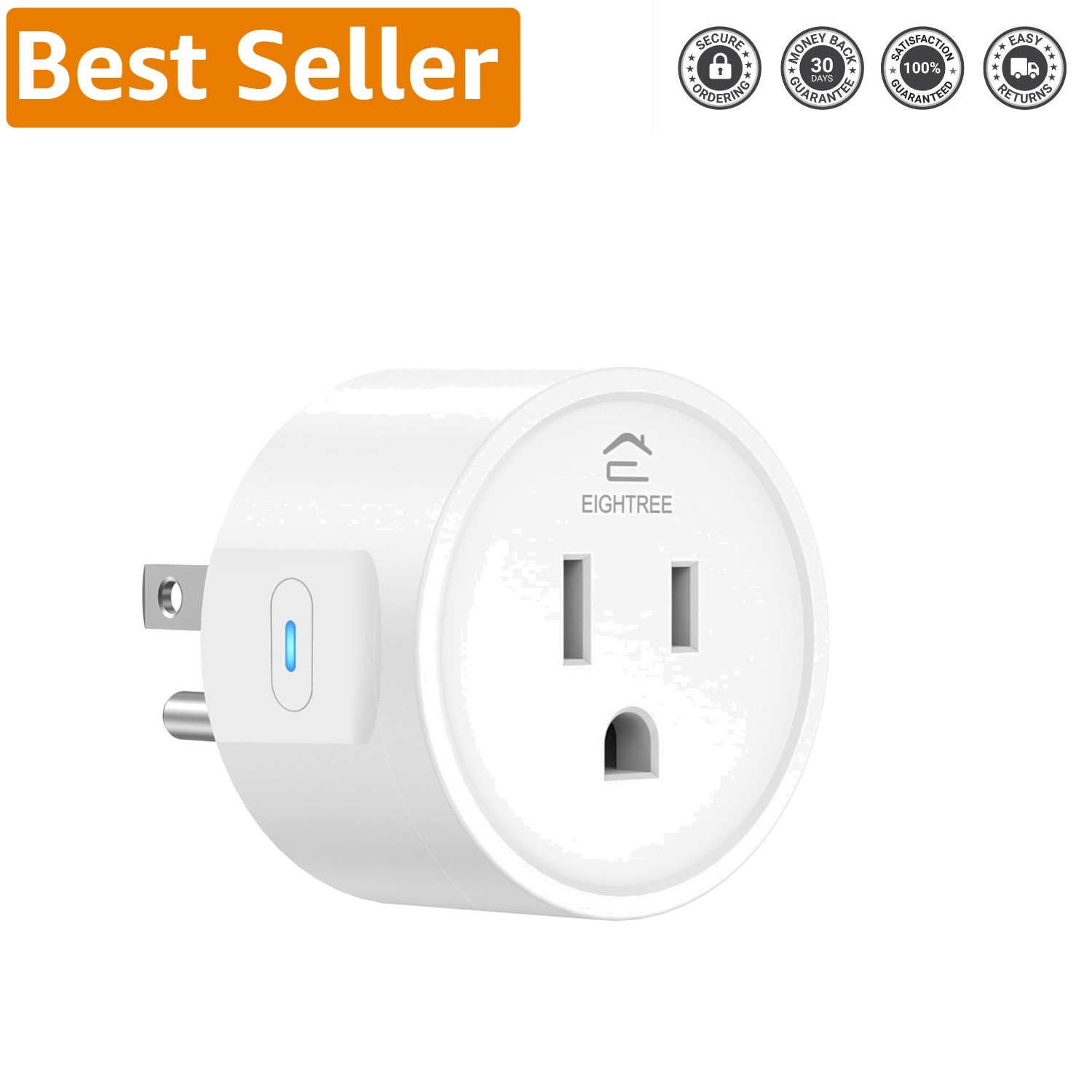 Indoor Smart Plug 2025: 15A Voice-Activated Outlet for Efficient Power Use