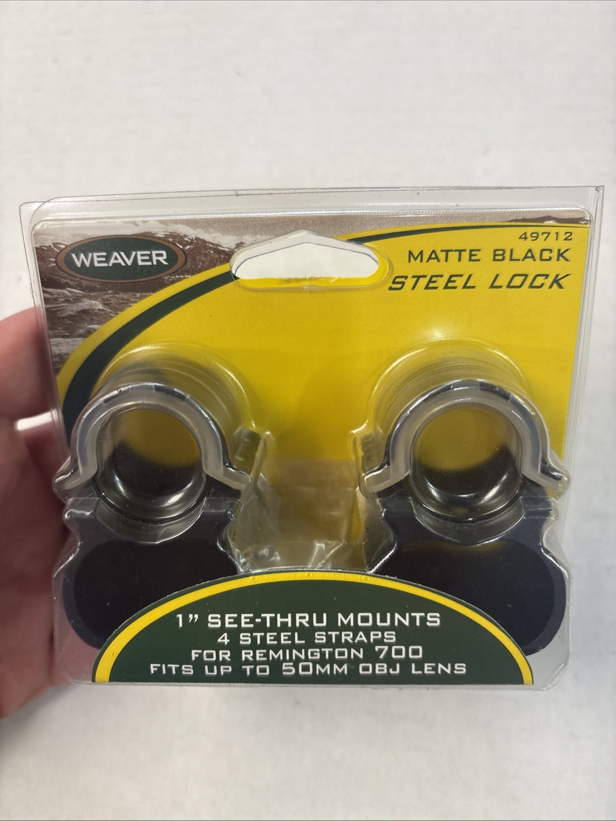 Weaver Matte Black Steel Lock See-Thru Mount
