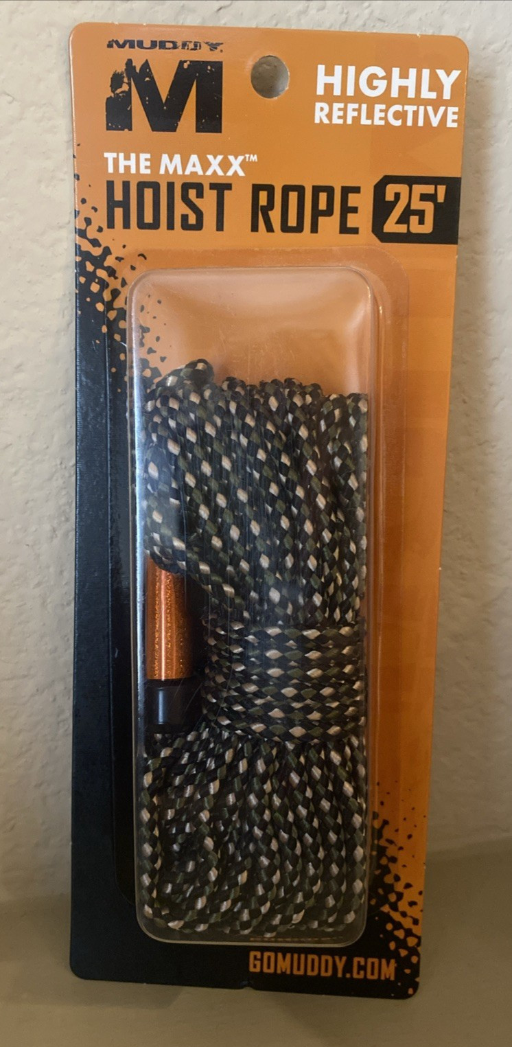 Muddy The Maxx 25' Hunting Hoist Rope Highly Reflective Sleeve & Heavy Duty Carb