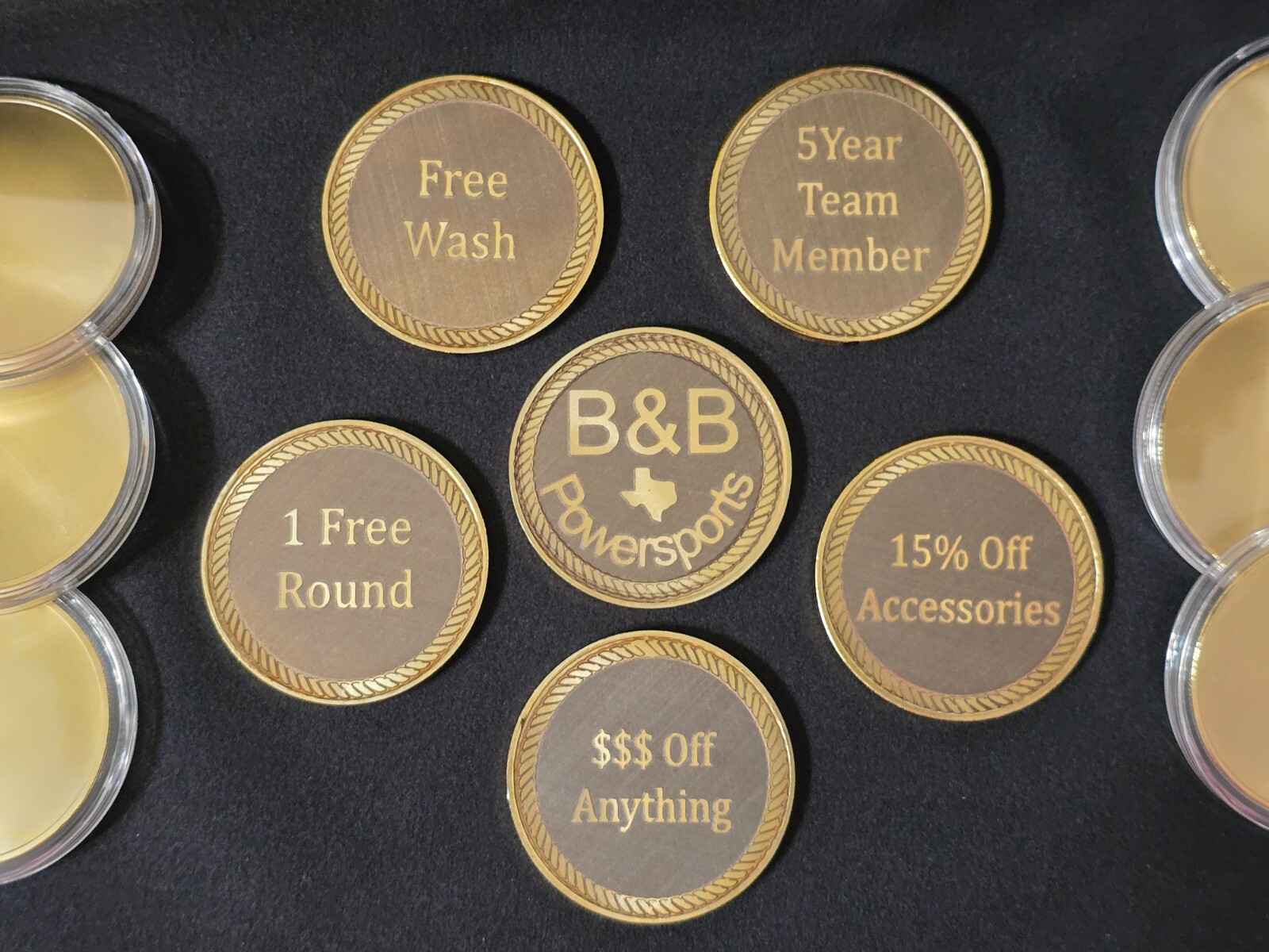 Custom Branded Coupon Coins, Customer Appreciation - Set of 10