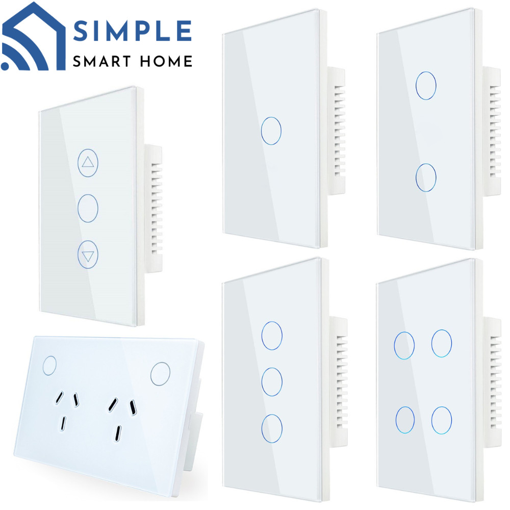Zigbee Smart Light Switch Glass Home  Gang Home Kit Tuya APP LED AUS Standard