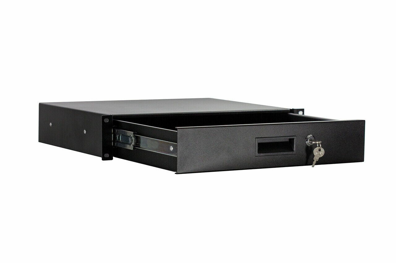 2 Space Deep Rack Case Drawer Lock and 2 Keys - Black