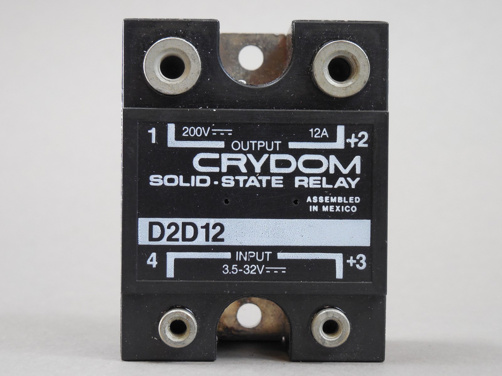 LOT of (2) Crydom D2D12 Solid State Relay Load 200VDC 12A - 3.5 to 32 VDC Input