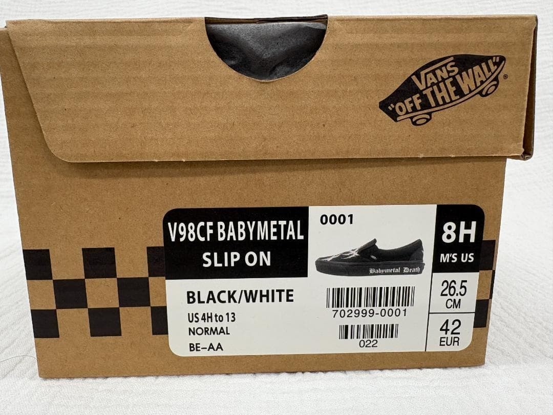 VANS × BABYMETAL Classic Slip-On Black/White Japan Exclusive NEW