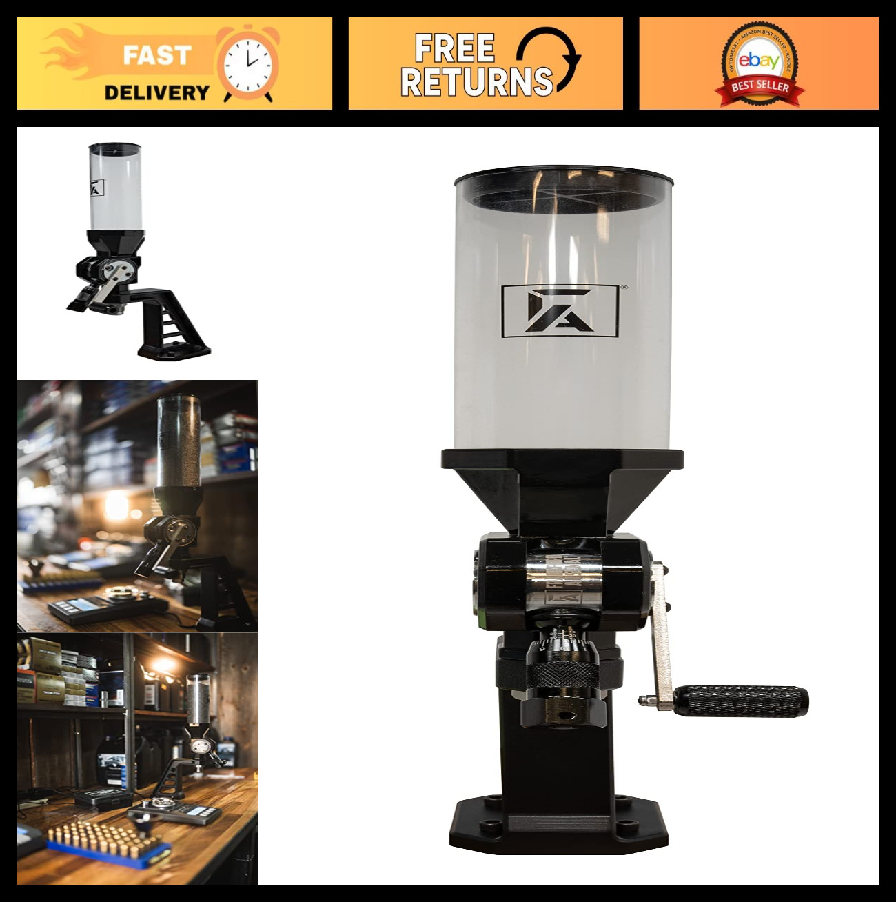 Single Stage Reloading Press Kit with Powder Measure & Hand Primer for Gunsmithi
