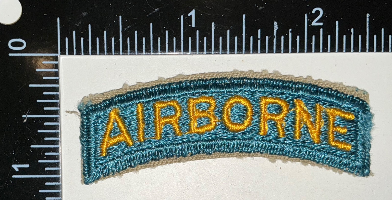 Early Vietnam War 50s US Army First Style Special Forces Airborne TEAL Tab Patch